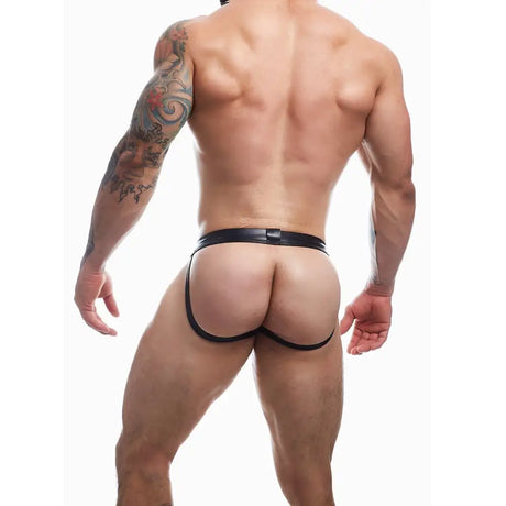 C4m Ergonomic Black Leatherette Jockstrap Small - Men’s Sexy Underwear - Save 25% - C4m - Fast Shipping - Sale United Kingdom Stoke-on-trent