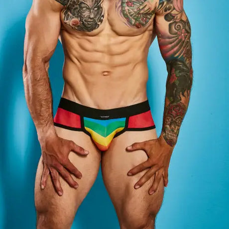 C4m Mixed Jockstrap Rainbow Large - Men’s Sexy Underwear - Save 15% - C4m - Fast Shipping - Sale United Kingdom Stoke-on-trent