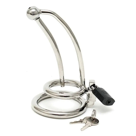 Chastity Penis Lock Curved with Urethral Tube - Save 30% - with - Fast Shipping - Sale United Kingdom Stoke-on-trent
