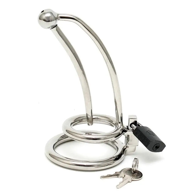 Chastity Penis Lock Curved with Urethral Tube - Save 30% - with - Fast Shipping - Sale United Kingdom Stoke-on-trent