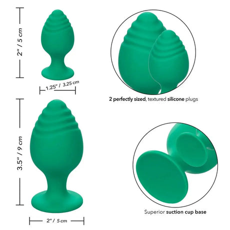 Cheeky Butt Plug Duo Green - Save 30% - Fast Shipping - Sale United Kingdom Stoke-on-trent
