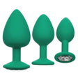 Cheeky Gems Butt Plugs 3 Piece Set Green - Save 30% - Fast Shipping - Anal Dildos United Kingdom Stoke-on-trent