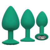 Cheeky Gems Butt Plugs 3 Piece Set Green - Save 30% - Fast Shipping - Anal Dildos United Kingdom Stoke-on-trent