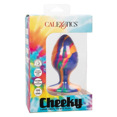 Cheeky Large Swirl Tie Dye Butt Plug - Save 30% - Sale