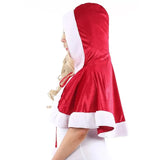 Christmas Red/white Womens Velvet Hooded Mini Cape Miss Santa Fancy Dress - Save 30% - Red/white - Sale United Kingdom Stoke-on-trent