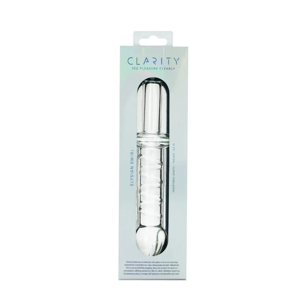 Clarity - Glass Dildo - Elysian Swirl - Save 15% - Fast Shipping - Dildos United Kingdom Stoke-on-trent