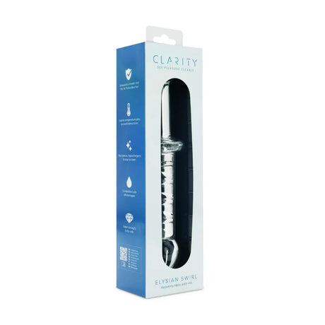 Clarity - Glass Dildo - Elysian Swirl - Save 15% - Fast Shipping - Dildos United Kingdom Stoke-on-trent