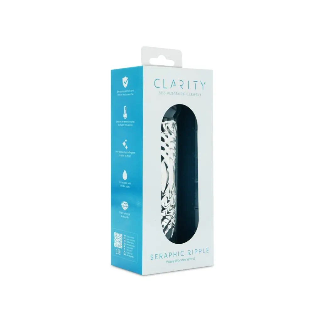 Clarity - Glass Dildo - Seraphic Ripple - Save 15% - Fast Shipping - United Kingdom Stoke-on-trent