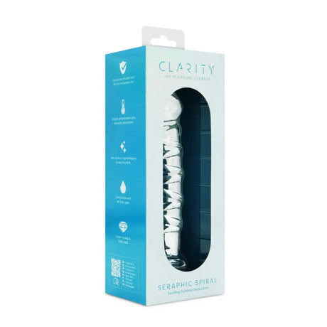 Clarity - Glass Dildo - Seraphic Spiral - Save 15% - Fast Shipping - Dildos United Kingdom Stoke-on-trent