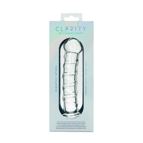 Clarity - Glass Dildo - Seraphic Spiral - Save 15% - Fast Shipping - Dildos United Kingdom Stoke-on-trent