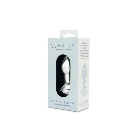 Clarity - Glass Dildo - Utopian Bloom - Save 10% - Fast Shipping - Anal Dildos United Kingdom Stoke-on-trent
