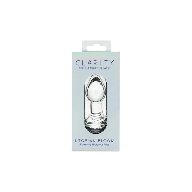 Clarity - Glass Dildo - Utopian Bloom - Save 10% - Fast Shipping - Anal Dildos United Kingdom Stoke-on-trent