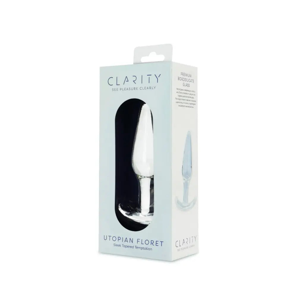 Clarity - Glass Dildo - Utopian Floret - Save 10% - Fast Shipping - Anal Dildos United Kingdom Stoke-on-trent