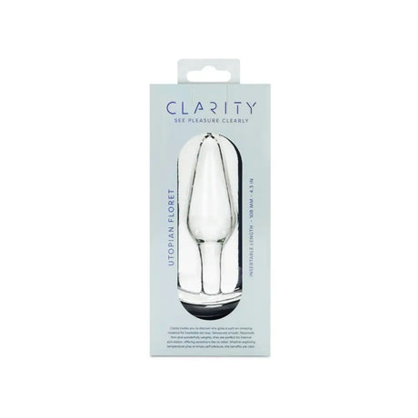 Clarity - Glass Dildo - Utopian Floret - Save 10% - Fast Shipping - Anal Dildos United Kingdom Stoke-on-trent
