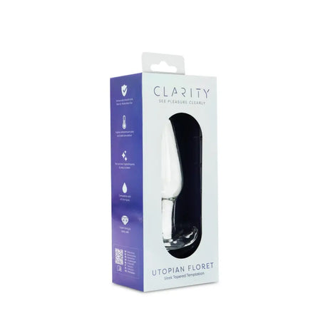 Clarity - Glass Dildo - Utopian Floret - Save 10% - Fast Shipping - Anal Dildos United Kingdom Stoke-on-trent