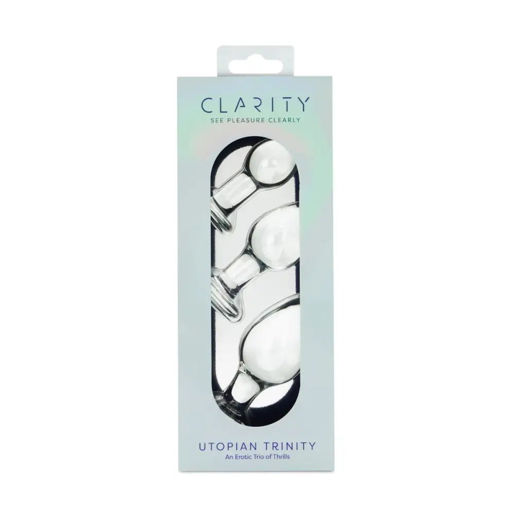 Clarity - Glass Dildo - Utopian Trinity - Save 10% - Fast Shipping - Anal Dildos United Kingdom Stoke-on-trent
