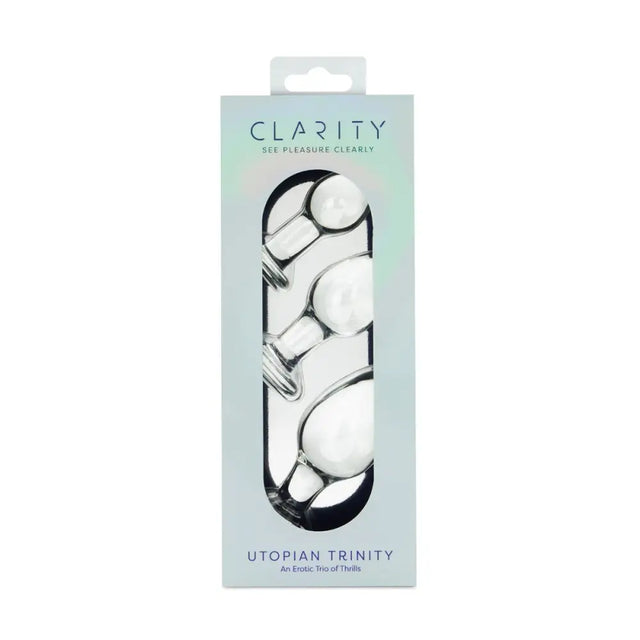 Clarity - Glass Dildo - Utopian Trinity - Save 10% - Fast Shipping - Anal Dildos United Kingdom Stoke-on-trent
