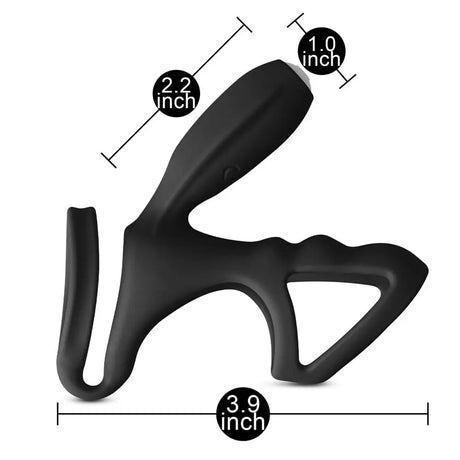 Cockring and Clit Vibrator Black - Save 25% - Fast Shipping - Couples Vibrators United Kingdom Stoke-on-trent