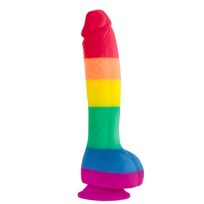 Farben Pride Edition 8 Zoll realistisches Silikondildo mit Bällen