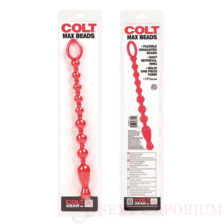 Colt Max Beads - Red - Save 25% - Fast Shipping - Anal Dildos United Kingdom Stoke-on-trent