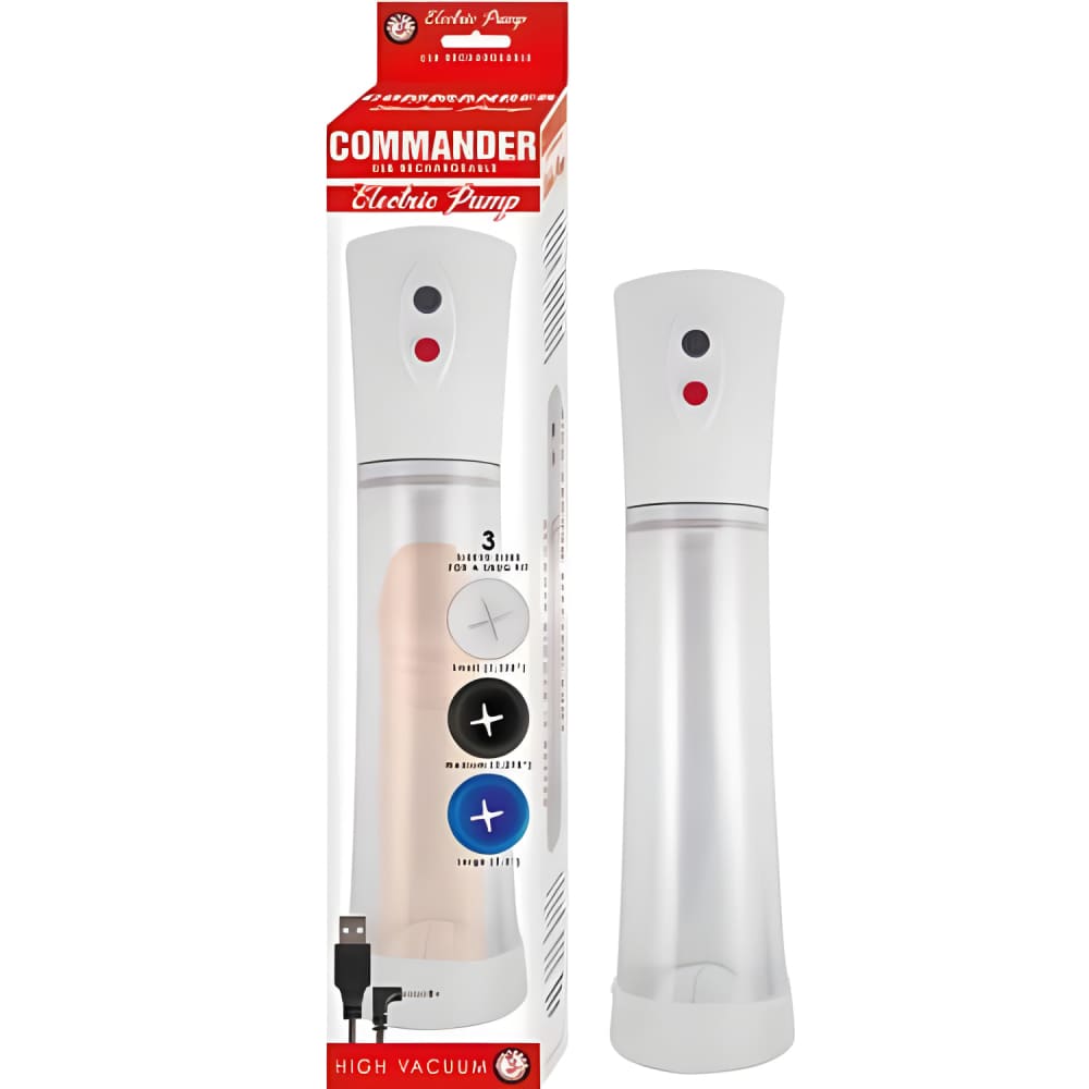 Commander Usb Rechargeable High Vacuum Electric Penis Pump - Pumps and Enlargers - Save 20% - Sale