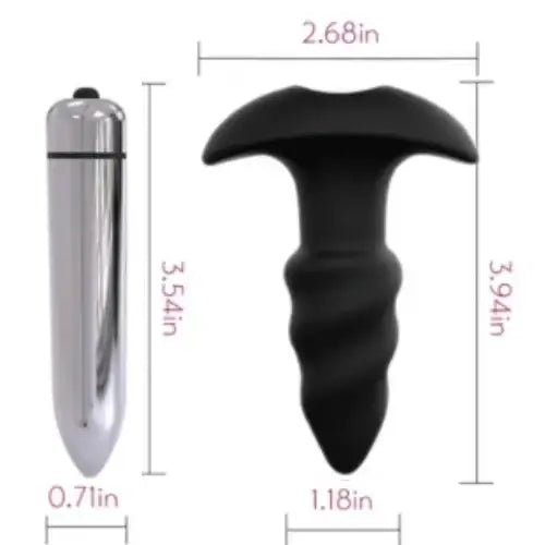 Corkscrew Vibrating Anal Butt Plug Sex Toy Ribbed Tapered Black Honey Play Box - Save 20% - Dildos United Kingdom Stoke-on-trent