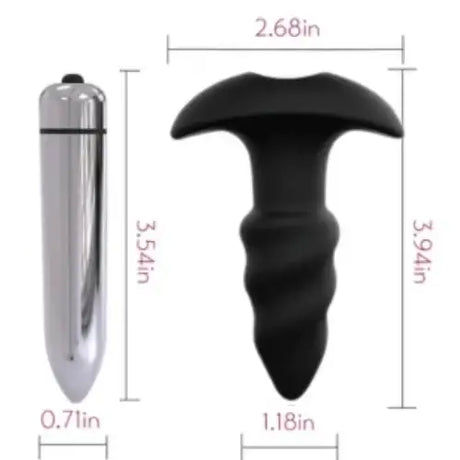 Corkscrew Vibrating Anal Butt Plug Sex Toy Ribbed Tapered Black Honey Play Box - Save 20% - Dildos United Kingdom Stoke-on-trent