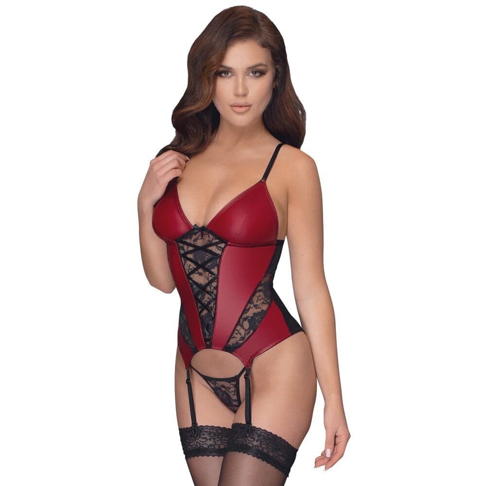 Cottelli Basque and Thong with Lace - Sale