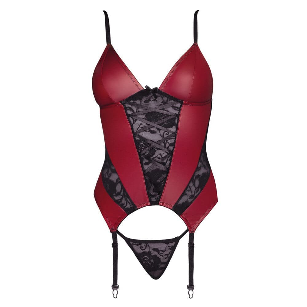 Cottelli Basque and Thong with Lace - Sale