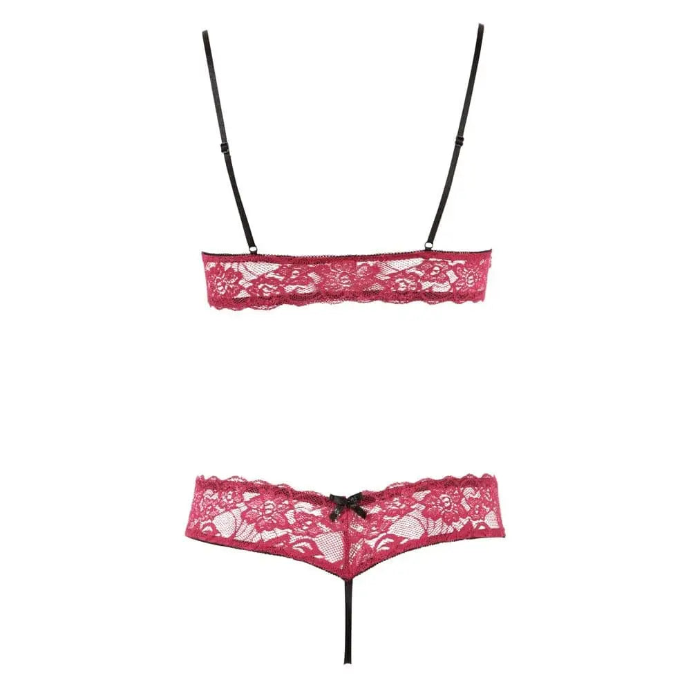 Cottelli Bra Set Open Cup and Crotchless - Fast Shipping - Sale United Kingdom Stoke-on-trent