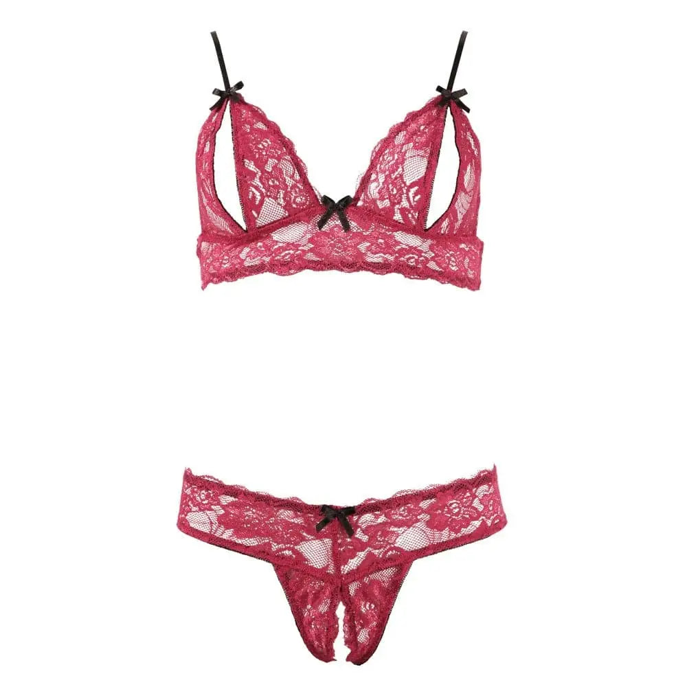 Cottelli Bra Set Open Cup and Crotchless - Fast Shipping - Sale United Kingdom Stoke-on-trent
