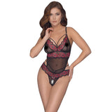 Cottelli Crotchless Body with Lace - Sale