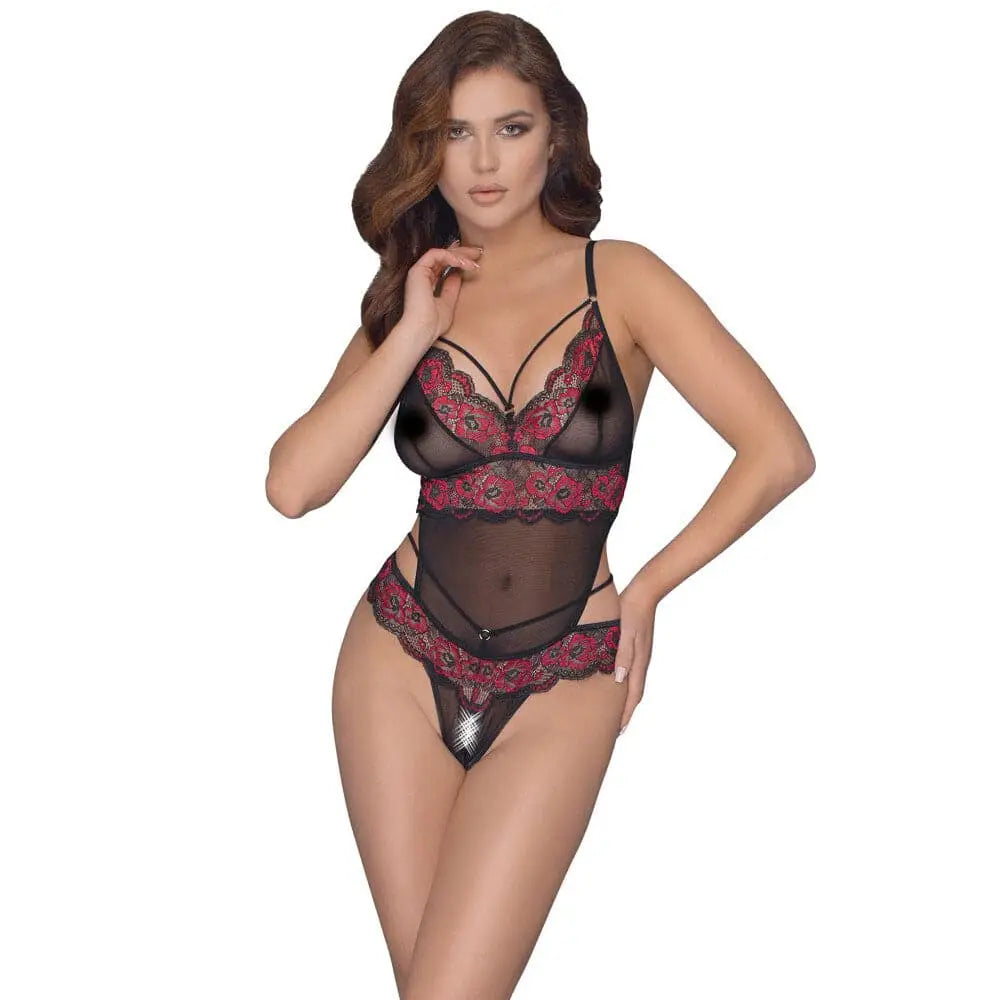 Cottelli Crotchless Body with Lace - with - Fast Shipping - Sale United Kingdom Stoke-on-trent