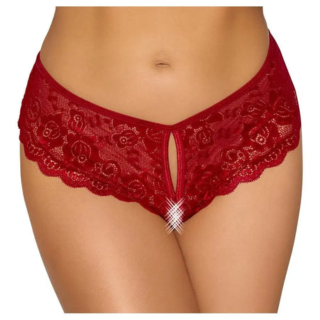 Cottelli Crotchless Panty Red - Fast Shipping - Sale United Kingdom Stoke-on-trent
