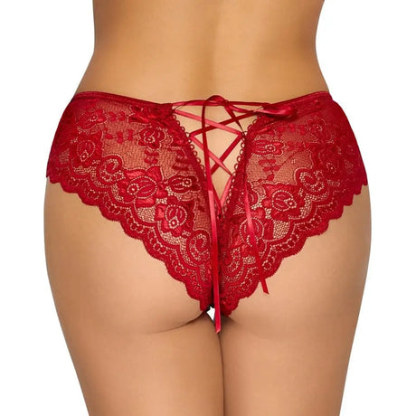 Cottelli Crotchless Panty Red - Fast Shipping - Sale United Kingdom Stoke-on-trent