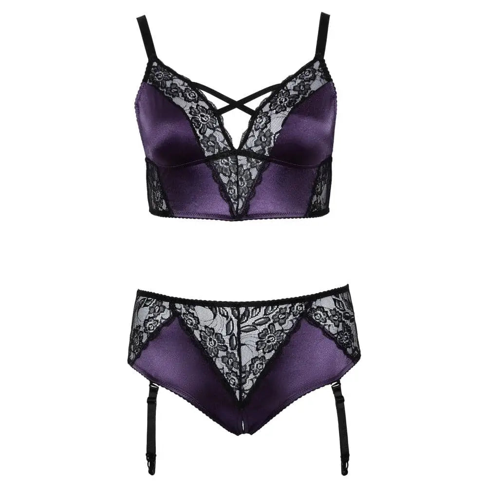 Cottelli Curves Bralette Suspender Set - Fast Shipping - Sale United Kingdom Stoke-on-trent