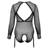 Cottelli Curves Long Sleeved Crotchless Body - Fast Shipping - Sale United Kingdom Stoke-on-trent