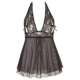 Cottelli Plus Size Halter Neck Babydoll Black - Fast Shipping - Sale United Kingdom Stoke-on-trent