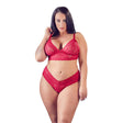 Cottelli Plus Size Red Lace Bra and Briefs - and - Fast Shipping - Sale United Kingdom Stoke-on-trent