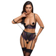 Cottelli Quarter Cup Bra Suspender Briefs and 2 Handcuffs - and - Fast - Sale United Kingdom Stoke-on-trent