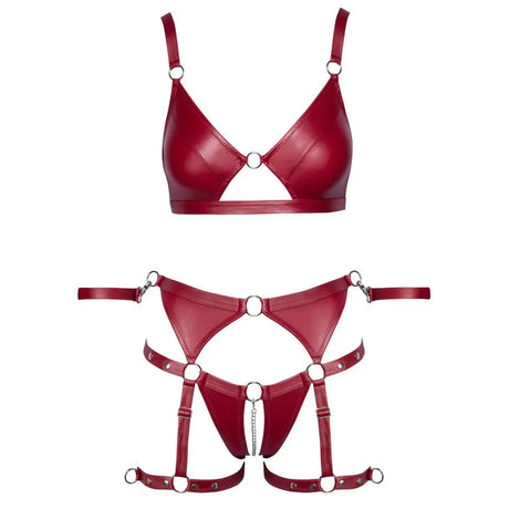 Cottelli Red Crotchless Bondage Set - Fast Shipping - Sale United Kingdom Stoke-on-trent