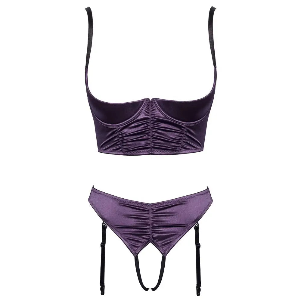 Cottelli Satin Quarter Cup Bra Set - Fast Shipping - Sale United Kingdom Stoke-on-trent