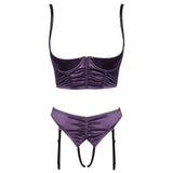 Cottelli Satin Quarter Cup Bra Set - Fast Shipping - Sale United Kingdom Stoke-on-trent