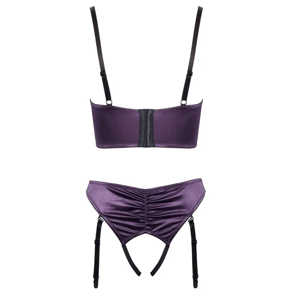 Cottelli Satin Quarter Cup Bra Set - Fast Shipping - Sale United Kingdom Stoke-on-trent