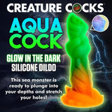 Creature Cocks Aqua Cock Glow in the Dark Silicone Dildo in the Fast Shipping United Kingdom Stoke on Trent