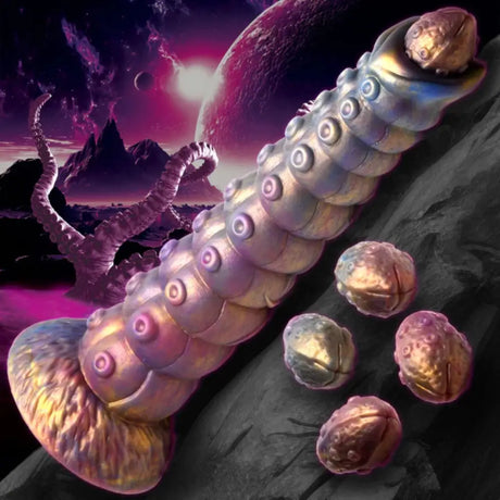 Creature Cocks Deep Invader Tentacle Ovipositor Silicone Dildo with Eggs - Save 10% - United Kingdom Stoke-on-trent