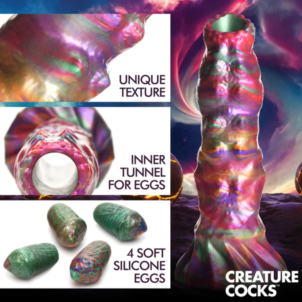 Créature Cocks Larva Silicone Ovipositor Dildo avec œufs