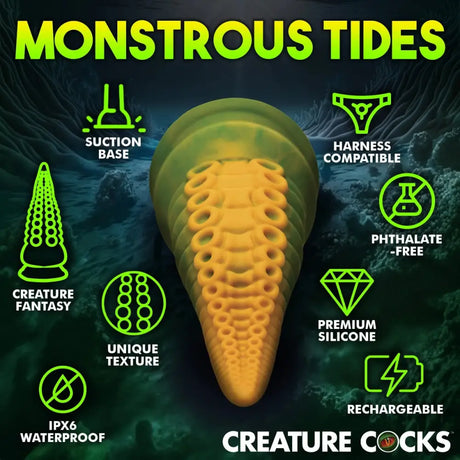 Creature Cocks Monstropus 2.0 Vibrating Tentacle Silicone Dildo - Save 15% - United Kingdom Stoke-on-trent