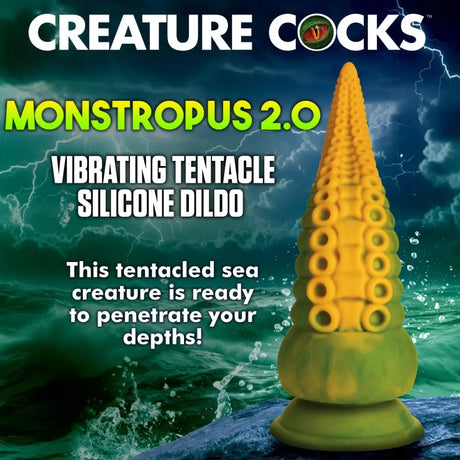 Creature Cocks Monstropus 2.0 Vibrating Tentacle Silicone Dildo - Save 15% - United Kingdom Stoke-on-trent