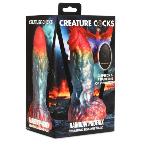 Creature Cocks Rainbow Phoenix Vibrating Silicone Dildo - Save 10% - United Kingdom Stoke-on-trent
